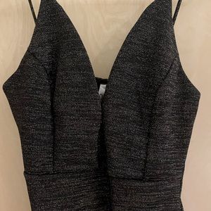 Black shimmer mini dress